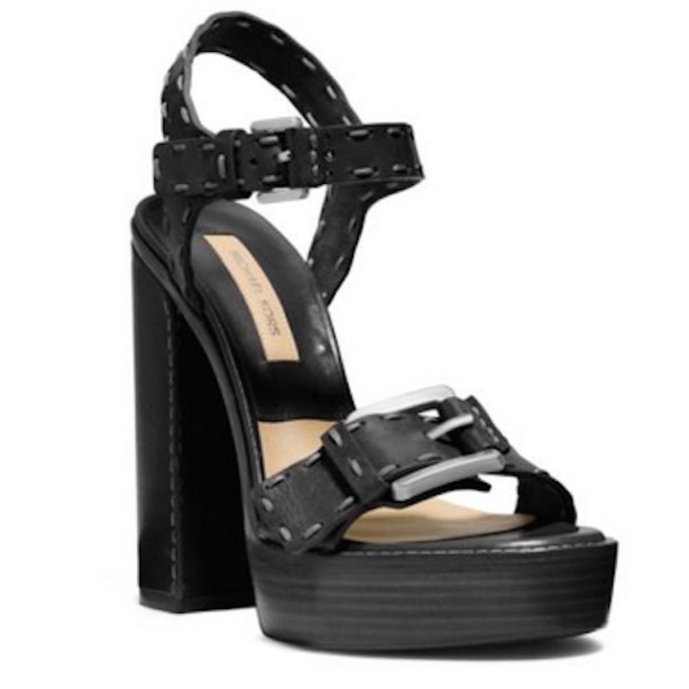NWOB Michael Kors Collection Janey Vachetta Leather Platform Sandals